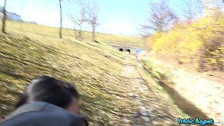 Horny Art Student Swallows Cumload