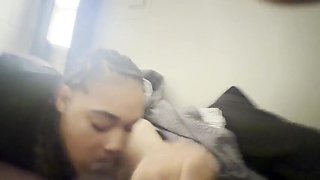 Lightskin Teenager Enjoys Deep-throating Dad's Hard-on POINT OF VIEW Drink's Spunk