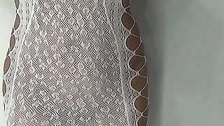 Mature Solo in a White Suit