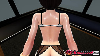 Hot Secretary 3D Hentai - Anal Doggystyle, POV Missionary Desk Cumshot on Perfect Body