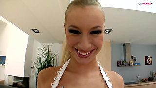 Luxury girl is booked for a threesome and gets the cocks hard in the ass