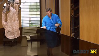 Daddy4k. glorious teen argued with her boyfriend and was off to nail his daddy highly hard