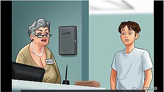 Summertime Saga Old Woman Manipulates Young Man Into Fucking Her In The Hospital Store Room
