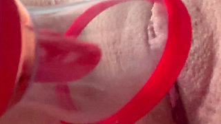 Trying My New Clit Licker Pussy Pumping Vibrator on My Shaved Pussy