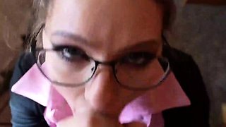 Step mom's facial cumshot after bukkake - best sex!