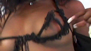Black Girl W Nice Hot Body Fucks Her Hairy Pussy W Dildo in Amateur Solo Masturbation Video