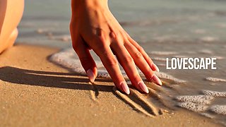 Blonde Sucks Cock On The Beach (AI)