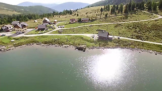 Busty Blonde in Leather Pants Gets Fucked in Alpine Hut