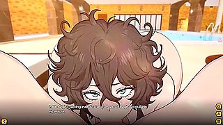 My Femboy Roommate: Special Holiday #04 - Femboy Lover Giving Blowjob In Swimming Pool