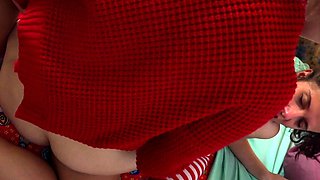 Teen party lesbians lick and finger