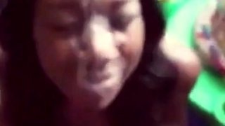 Ebony Amateur's Massive Facial