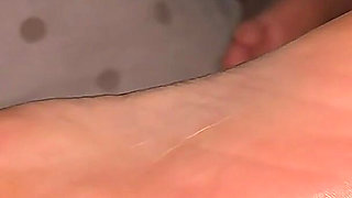 Close up Cum on Beautiful Soles Amateur Footfetish