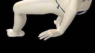 Animated 3D Porn - Very Beautiful Girl Masturbating with Banana Till Orgasm
