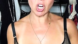 Hungry brunette solo masturbation