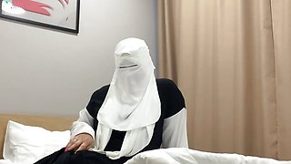 Turkish woman masturbates for stepson in pantyhose