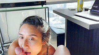 Party teen blowjob cumshot