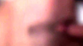 POV of a towheaded babe with piercing in her nip gets
