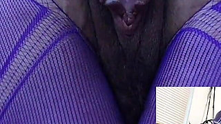 MILF Getting Fat Hairy Big Labia Pussy Fucked by Wildolos Fuck Machine