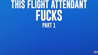 The Flight Attendant with Anal Plug Fucks Airport Security at Control Point with Angela White and Vince Karter