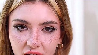 Blonde gives guy a hot blowjob