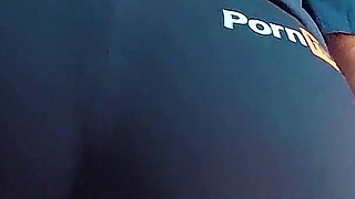 I Rubbed His Cock with My Tight Black Shorts and His Penis Started Leaking