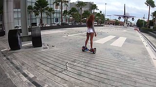 Hoverboard fun with big ass Thai GF and horny sex once home