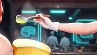 Funny Cook Video, Ai Animation