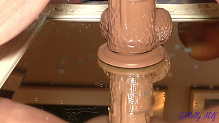 MILF Threesome Giant Dildo Playtime