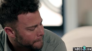 Furious dad teaching his stepdaughter