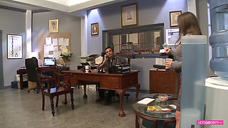 My big boobed slut for the office fuck