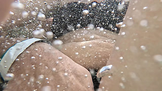 Flashing My Pussy in Front of a Student in Swimming Pool and Helps Me Masturbate - It's Very Risky POV 4K