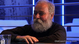 Old Man Rewards Barman with His Fresh Sperm