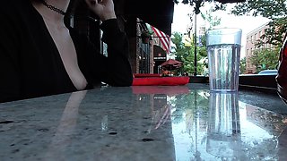 Shy Goth Exhibitionist - Dinner Date And Bookstore Flashing