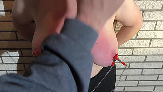 Very hard tit punishment session 3-8