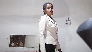 Step mother's home work with step son while husband was away