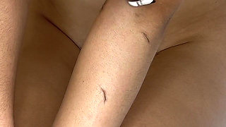 Hairy Model Shaves Her Arms with a Trimmer and a Razor! Little Female Secret!