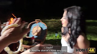 Hunt4k. she likes to blow strangers penis and cheat on her bf in public