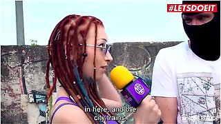 Coco Kiss Skinny German Brunette Fucked Her Fan Hard Outdoor