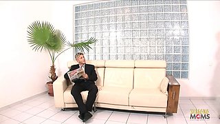 Horny assistant tempted her boss and received Anal Sex with facial