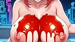 Funny Jokes and Boobs in Kitchen, Ai Animation