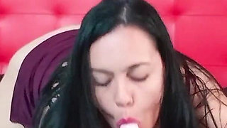 Sucking My Dildo Deep