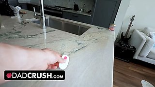 Step-father finds a keychain with a button. when he embarks pressing it, his daughter-in-law starts moaning