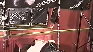 A 7 pound weight on my pussy while being tied up in the air