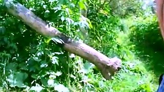 American Couple's Outdoor Adventure in the Woods and Car