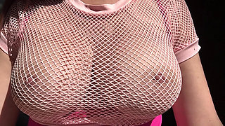 Italian Big Tits MILF Artemisia Love Showing Her Horny Big Tits Outdoor and Making Them Bounce