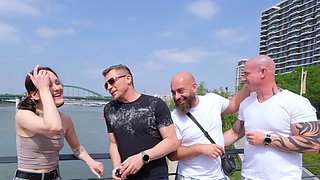 Ally Horny Takes Airtight Anal Gangbang