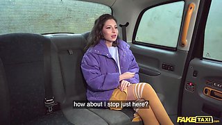 Fake Taxi Mature woman gets her wet bald pussy slammed in the back of a cab