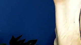 Lady Angela Vaping Seductively Dirty Feet Dark Lipstick