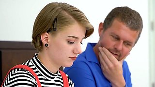 Horny Blonde Teen School Girl