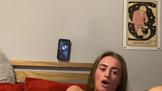 Scottish thick goth fingers her tight pussy